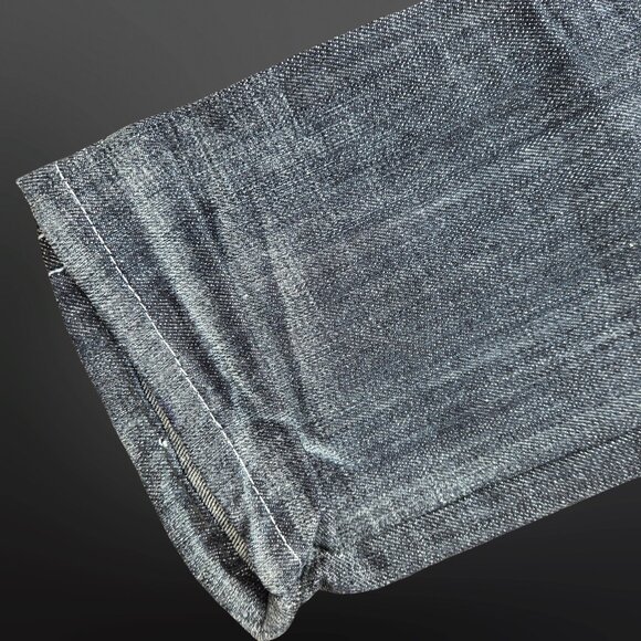 Y2K Harley Davidson Straight Leg Jeans Size 0 Black Embroidered Pockets Low Rise - Picture 7 of 13